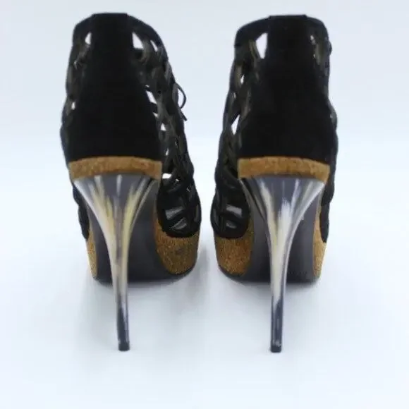 Burberry Prorsum Peep Toe Cage Booties Sz 10 NWOT - Picture 4 of 7